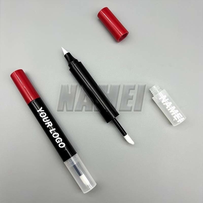 Ein guter Preis. 2 in 1 Flüssig-Augenschattenröhre Leere Plastik-Augenschirrrrohre mit Zauberstab Custom Logo Kosmetische Verpackung Online